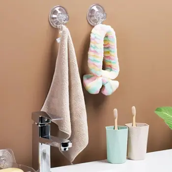 

3PCS Strong Absorption Suction Cup Hooks Reusable Shower Holder Wall-mounted Traceless Towel Hanger for Home Room