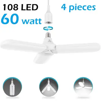 

60W Super Bright folding chandelier Led Garage Light Lamp 6000LM Daylight Light Bulbs For Work Shop Lights