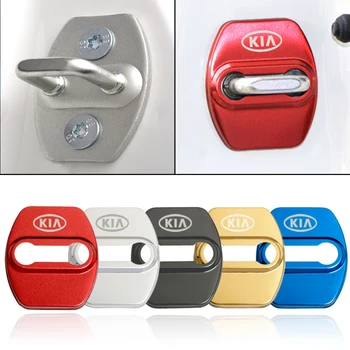 

4pcs/set Car Styling Door Lock Protective Cover for KIA RIO Seltos Optima Soul Sportage Ceed Niro K3 K5 Sticker Auto Accessories