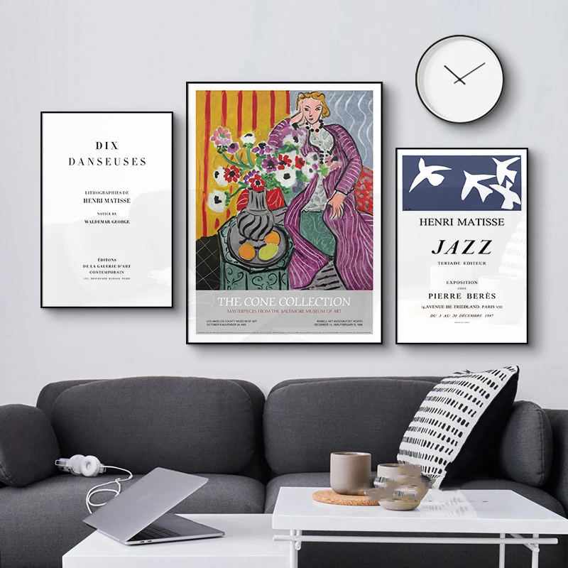 Matisse модные ретро-плакаты и принты абстрактный портрет стены искусства холст модульные картины Скандинавское домашнее декоративное рисование