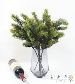 

1 PCS 48 CM Single Stem Artificial Plastic Pine Leaves Green Plant Home Garden Christmas Decoration Gift F545