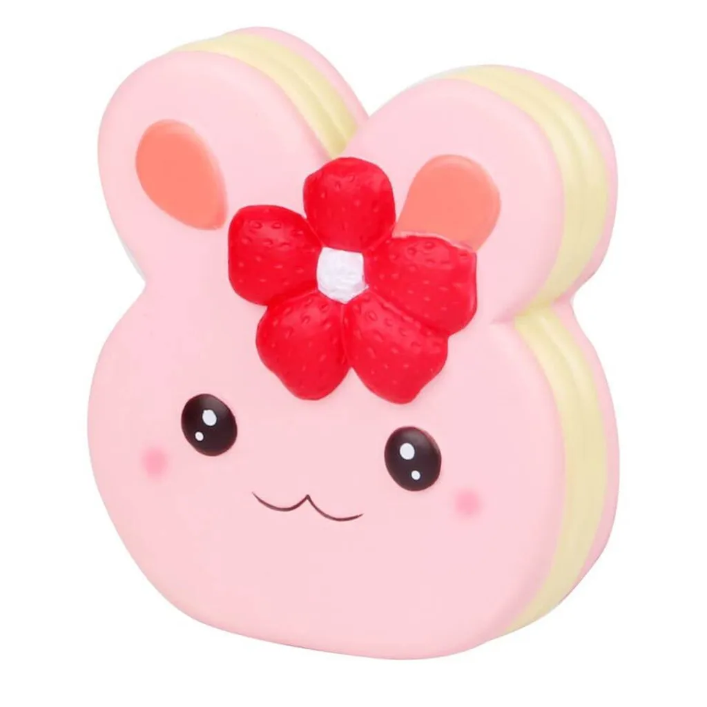 lovely Smile Rabbit Slow Rising Stress Reliever Toy Kids&Adult Anti-Stress Toys office work decompression toys #B