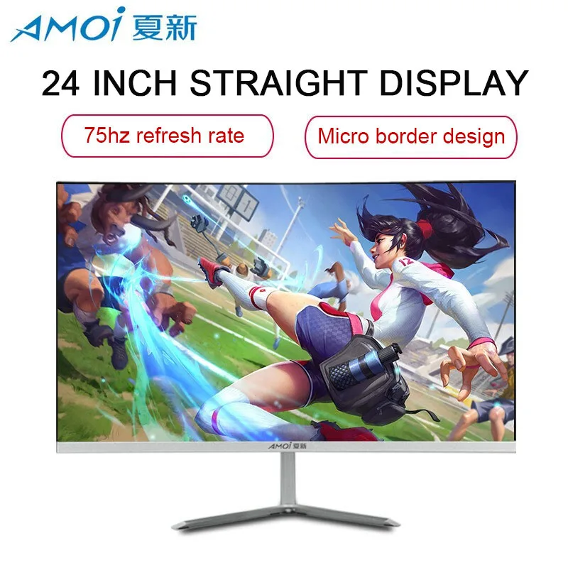 Монитор СВЕТОДИОДНЫЙ Amoi изогнутый 24 дюйма 75 Гц 1080P HDMI/VGA|Мониторы| |