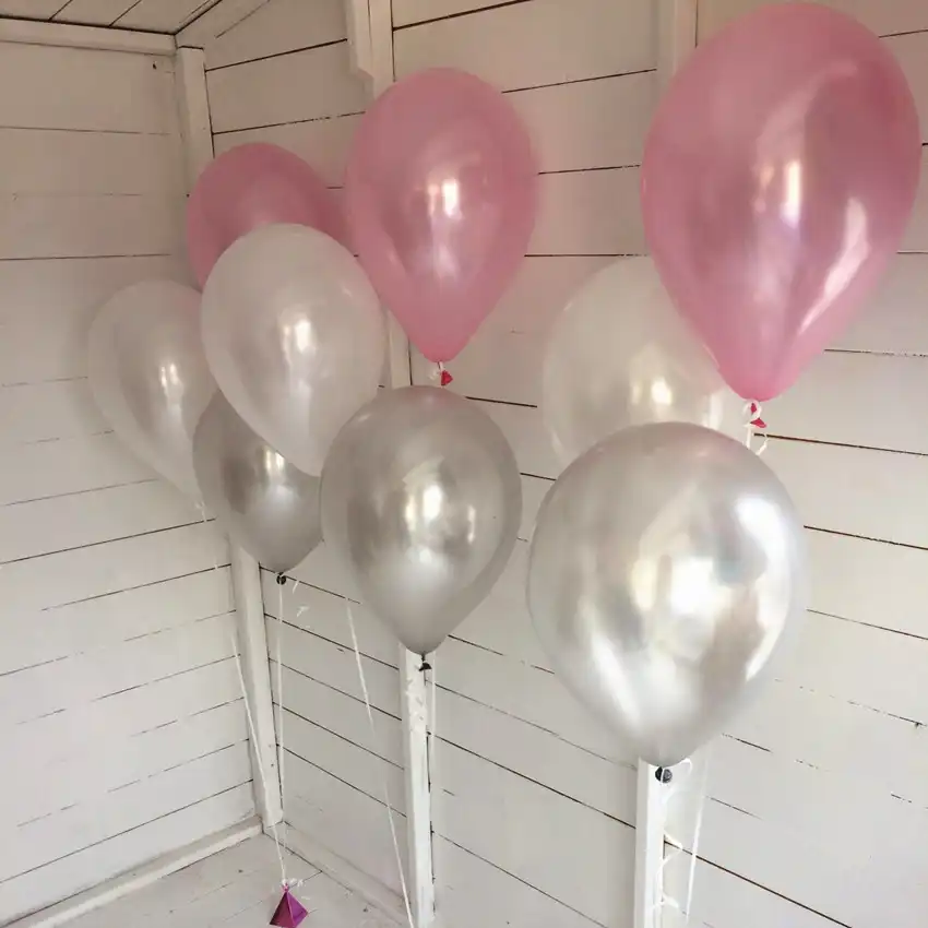 pink and silver baby shower decorations