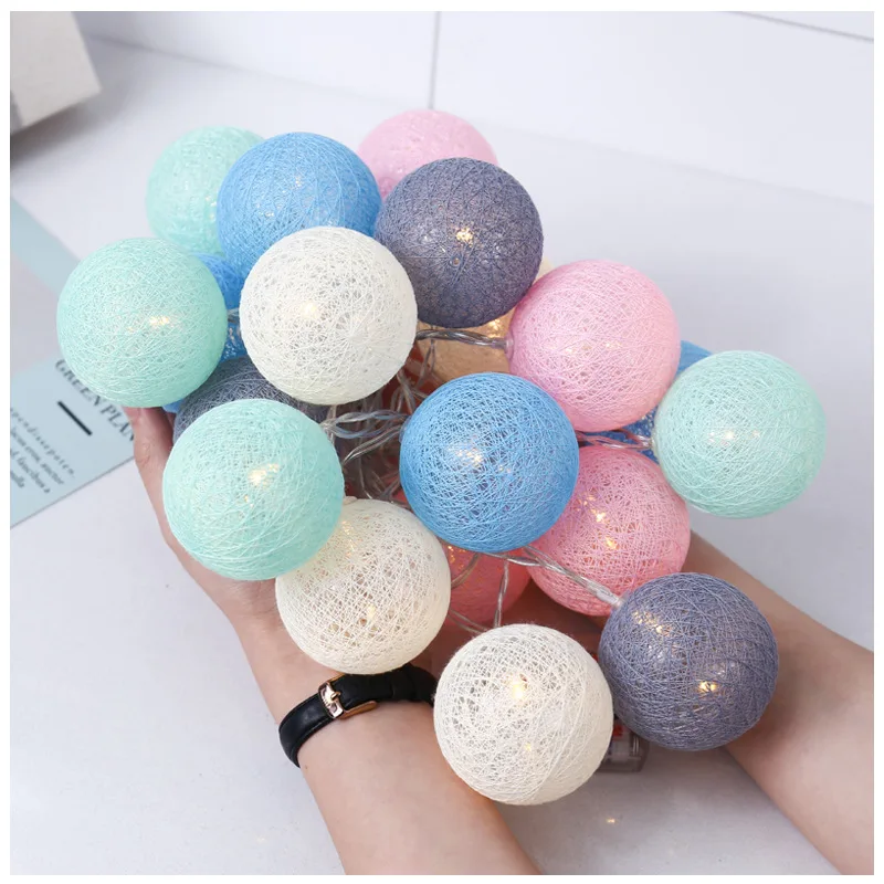 Cotton Ball Lights Battery Light String LED Christmas Lights 4