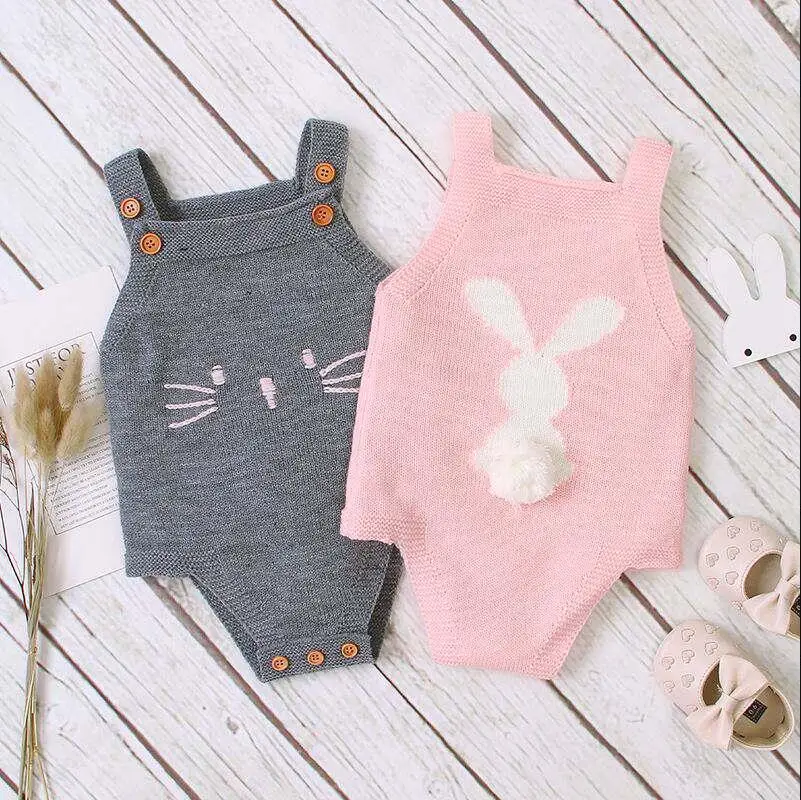 Cartoon Infant Jumpsuit Clothes Newborn Baby Girl Boy Sleeveless Romper Overalls Onesies Kid Clothing Toddler Clothes