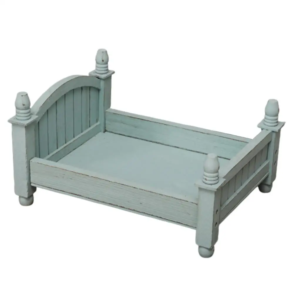 Ретро деревянная детская фотокроватка реквизит для фотосъемки новорожденных