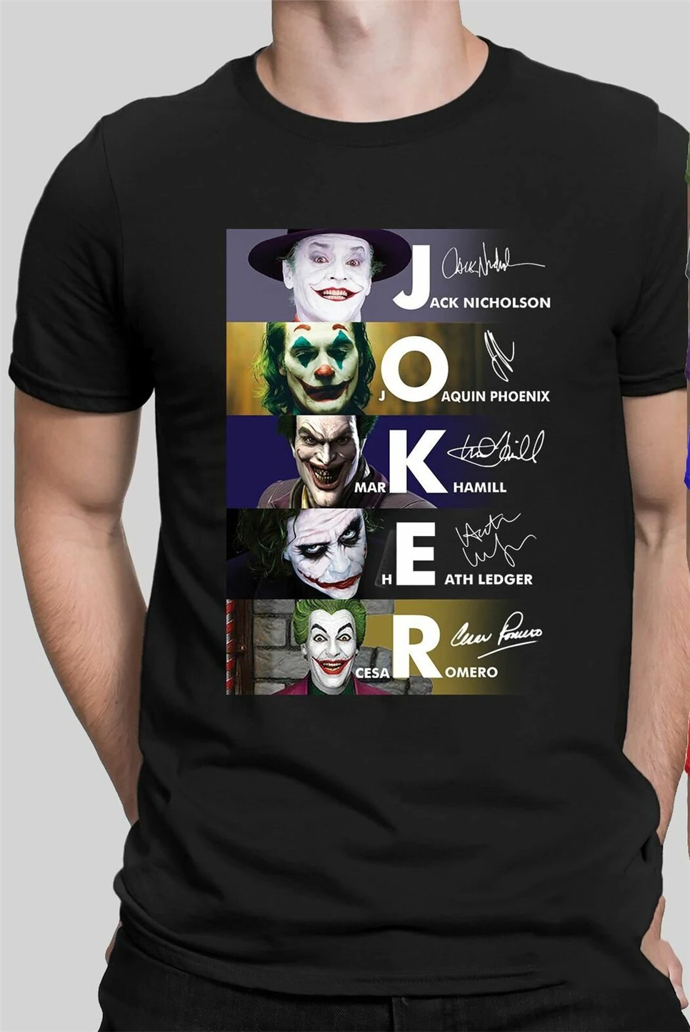 

Joker Joaquin Phoenix 2019 T Shirt Movies Inspired Jack Mark Heath Jokers Tee Retro Tee Shirt