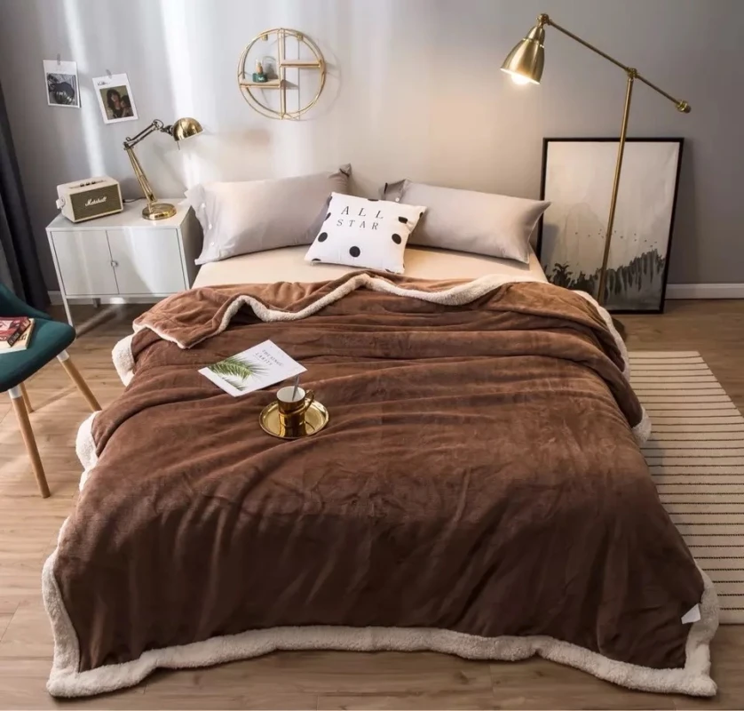 

Бербер флис плюшевый пледы пушистый Супер Мягкий Реверсивный микрофибра фланелевые одеяла диван кровать диван теплый уютный для зимы