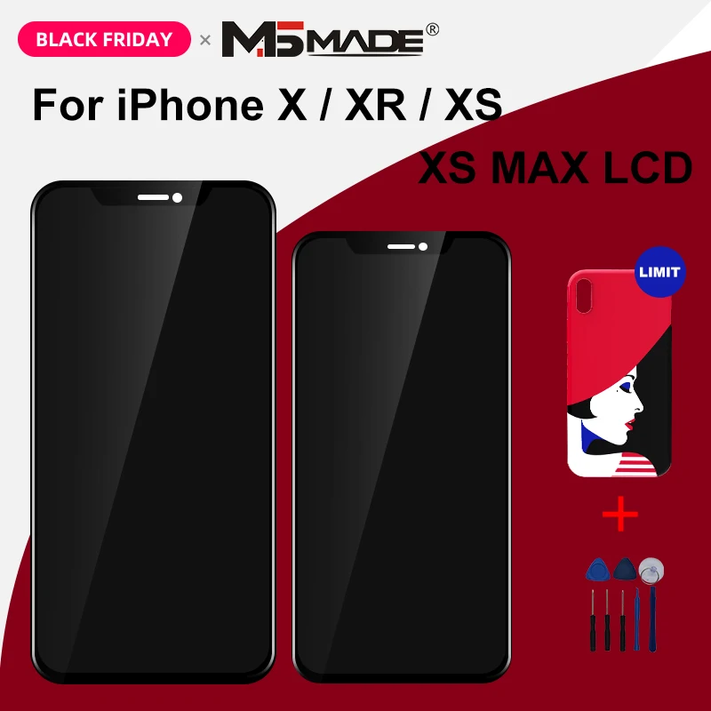 AAAAA OEM OLED для iPhone X XS XR XS MAX ЖК-дисплей сенсорный экран Замена с 3D сенсорный Digeiter запчасти в сборе Бесплатный чехол