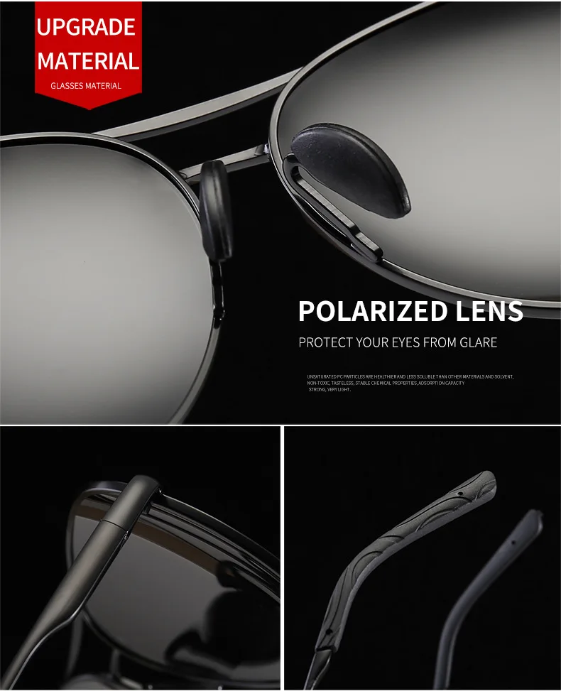 Классические поляризованные солнцезащитные очки для рыбалки, очки для рыбалки, мужские солнцезащитные очки для вождения, мужские очки, UV400 пилот водитель, винтажные очки