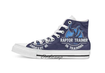 

Raptor Trainer Custom Casual High Top lace-up Canvas shoes sneakers Drop shipping