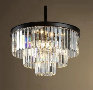 Clear Crystal LukLoy современная простая кристальная висящая лампа, спальня, ресторан, винтажный светодиодный круглые люстры, вилла, Хрустальная Призма, осветительные приборы - Цвет абажура: Clear Crystal
