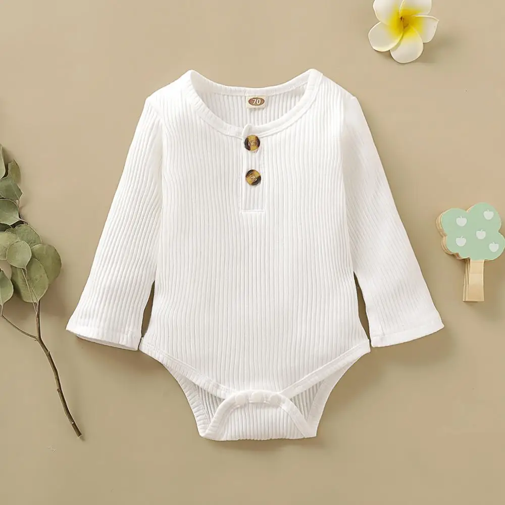 Baby Bodysuits Brand Newborn Girls Clothes Fashion Solid Long Sleeve Inant Bebes Body Onesie Tops 0-18 Months Children Jumpsuits