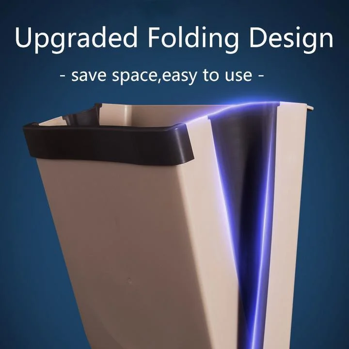 

Wall Mounted Folding Waste Bin Kitchen Cabinet Door Hanging Trash Bin Garbage Car Trash Can Wall Mounted Foldable Cleaning