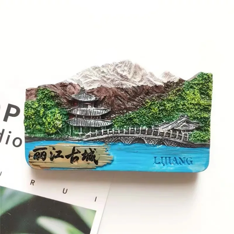 Магниты страны на холодильник Токийский магнит путешествия смолы Mt. Fuji Хоккайдо хладагент наклейки Сувенир Магнитный