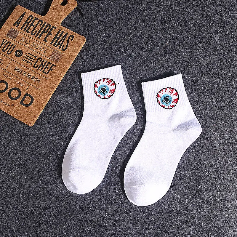 Роман Мультфильм глазного яблока в стиле &quotхип хоп&quot для женщин чертенка носки