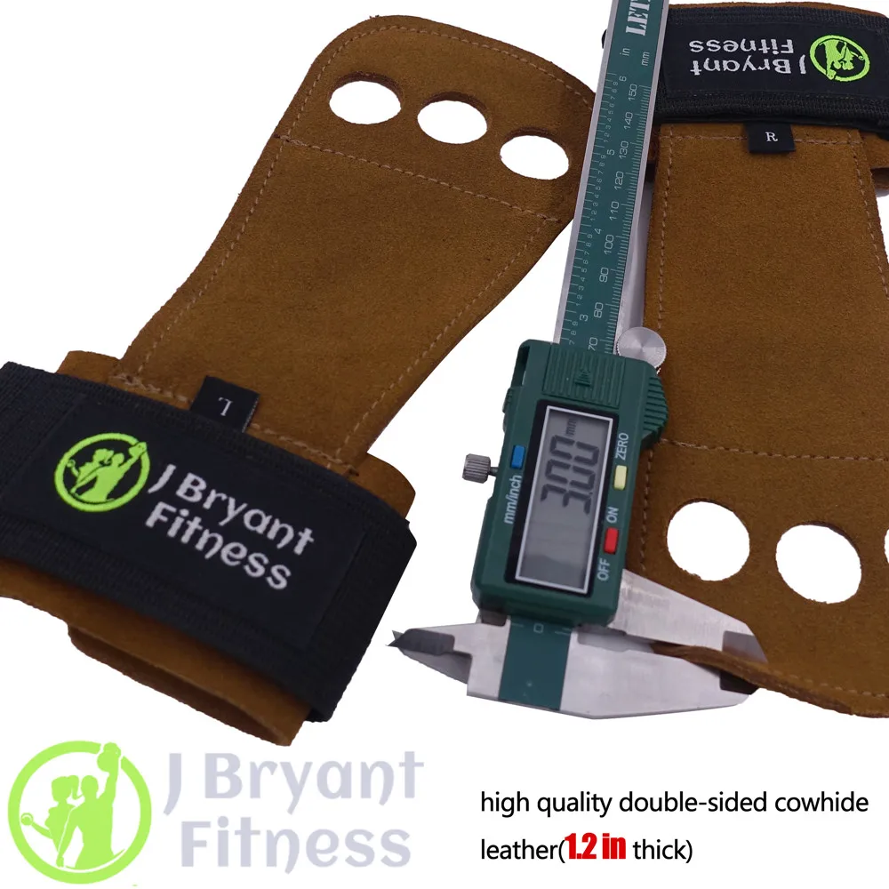  Leather Gymnastics Crossfit Hand Grips Palm Protection and Wrist Support for Home Gym Kettlebell Pu