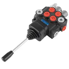 Novo 2 carretéis 11 gpm válvula de controle direcional hidráulica dupla ação cilindro carretel monoblock operado trator carregador wjoystick