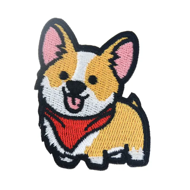 Corgi / dachshund / husky Patch Embroidery Patches For Clothing Cute Dog Animal Iron-On Patches On Clothes 2