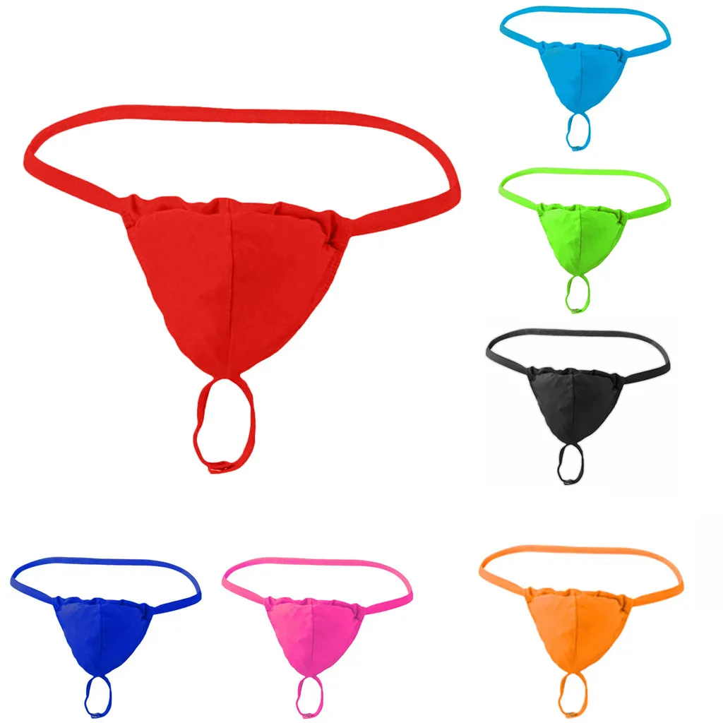 Мужские сексуальные трусики с открытой промежностью G стринги промежность