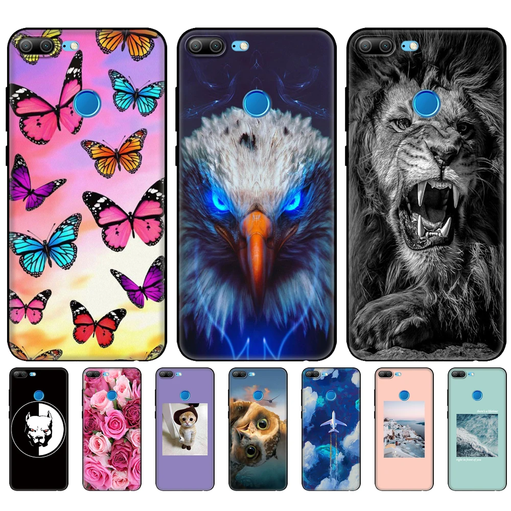 Черный чехол из ТПУ для honor 9 lite мягкий силиконовый задней панели телефона черный