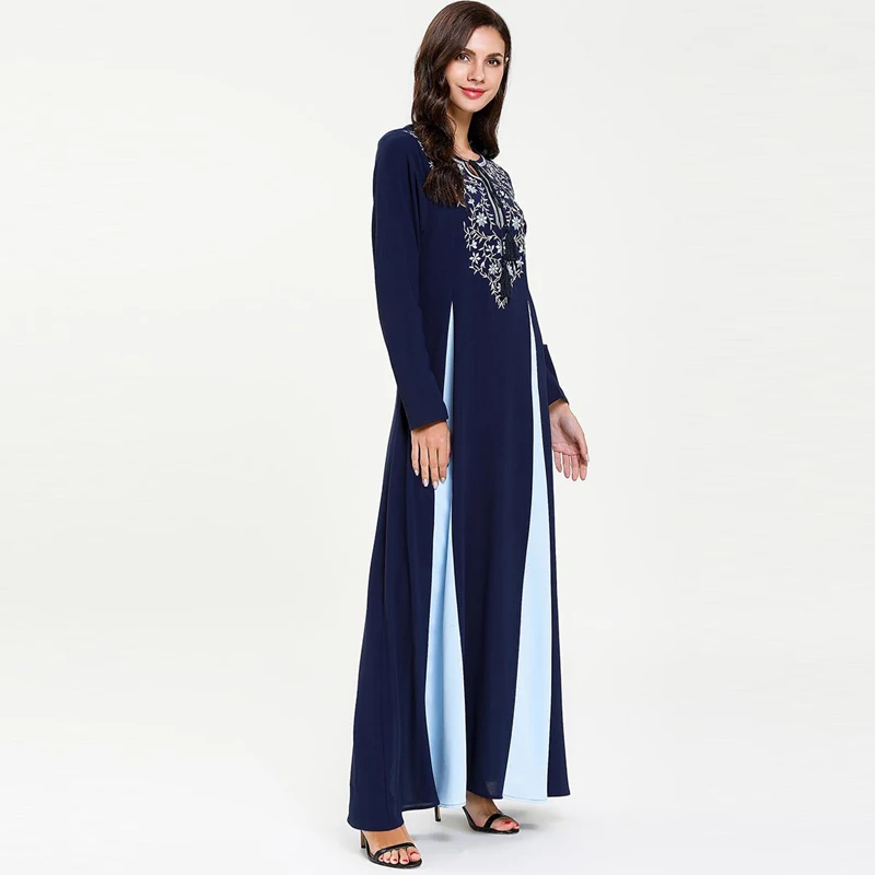 Vestidos кафтан абайя Marocain Дубай исламский арабский кафтан мусульманский хиджаб платье Турция женщины Elbise Рамадан халат Femme Eid платья