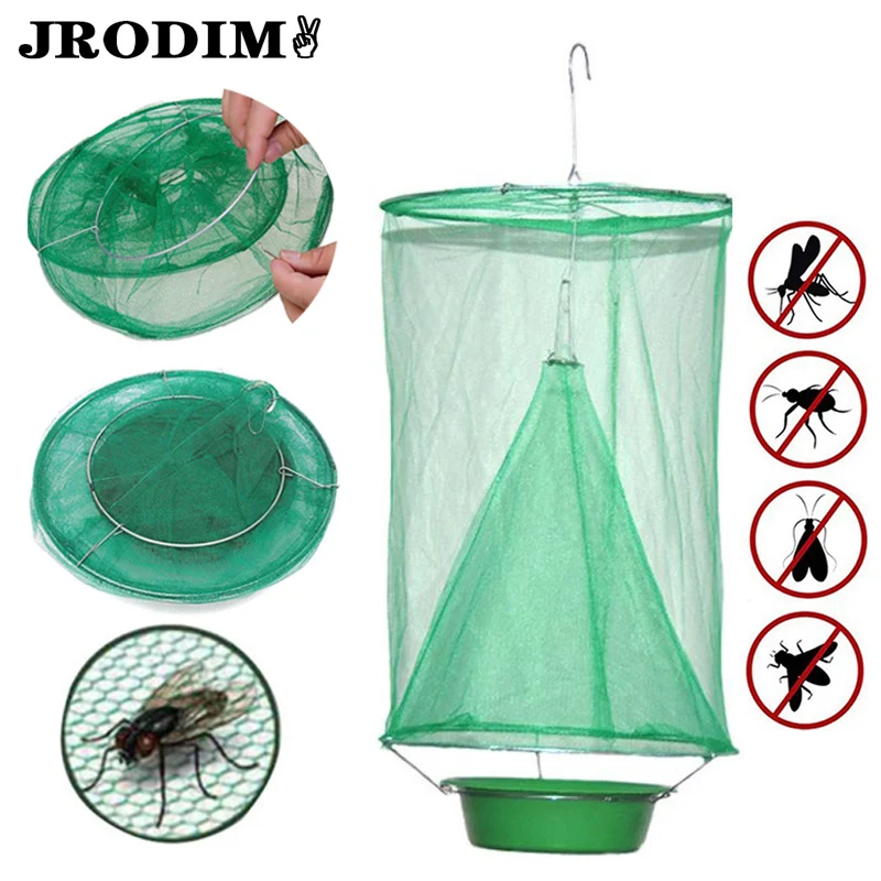 Hanging Flycatcher Folding Net Fly Trap Summer Mosquito Fly Traps Bait Station Wasp Insect Bug