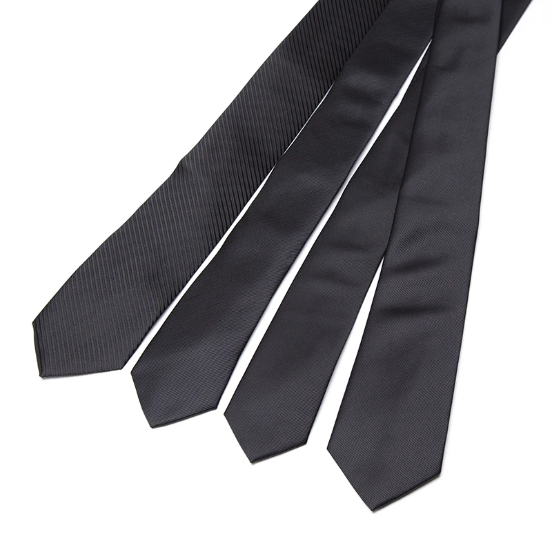 New Mens Tie 8cm 7cm 6cm Classic Black Slim cravatte per uomo accessori cravatte festa nuziale abito formale Casual regali solidi cravatta