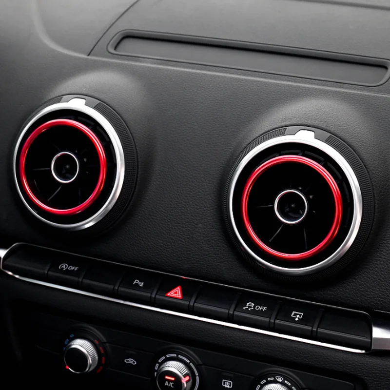 Автомобильный Стайлинг интерьерные аксессуары для Audi A3 8V инструмент стол Кондиционер Выход Декоративные наклейки для авто автомобильный телефон Holde
