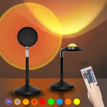 

16 colors LED Projection Lamp Sunset Light Night LED Sunset Bulb Color Lamp 5V USB Rainbow Lamp Desk LED Decoration Atmosphere