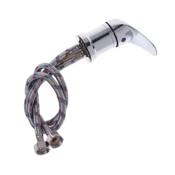 

50cm Zinc Alloy Hot & Cold Water Faucet Wash Hair Tap Mixing Valve Beauty Salon Bed Accessories E65B