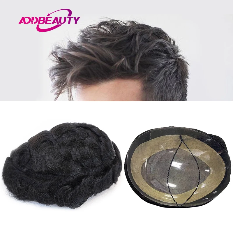 Подойдет как для повседневной носки так NPU база Для мужчин парик человеческих