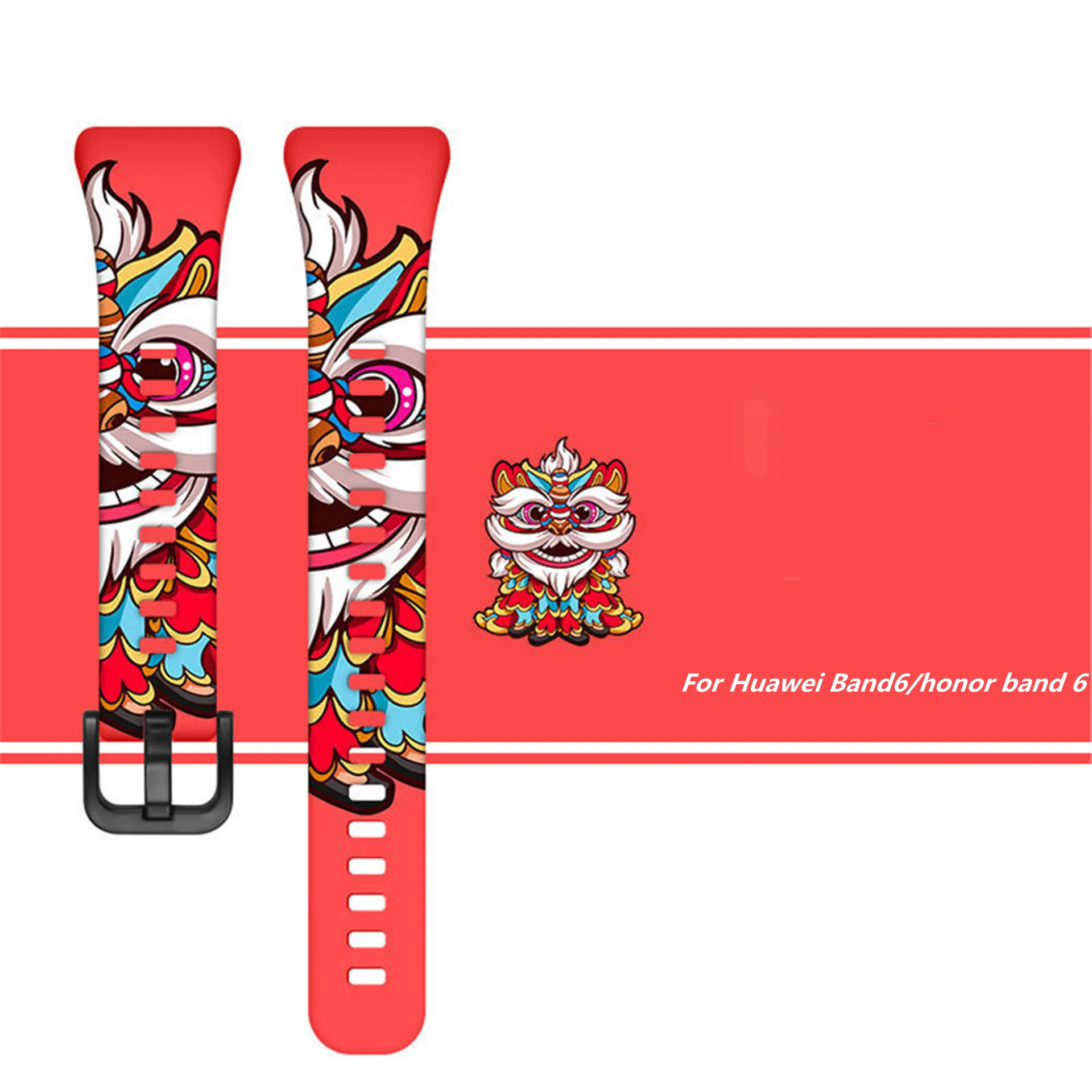 Printing Strap For Huawei Band 6 Fit High Quality Cartoons Replacement Sport Wrist Smart Wristband Bracelet Accessories | Электроника