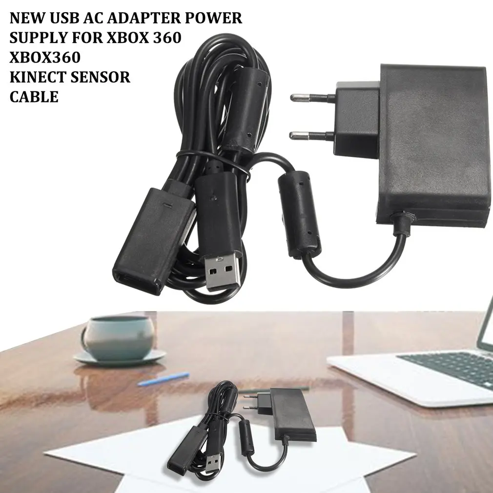 Для xbox 360 USB AC power EU Plug адаптер питания для xbox 360 Kinect кабель датчика AC 100 V-240 V адаптер питания