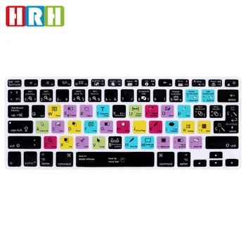 

HRH InDesign Spanish Hotkey Shortcuts Silicone Keyboard Cover Protector Keypad Skin For Mac Air Pro Retina 13"15"17" EU/US