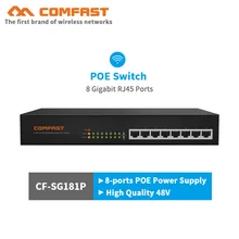 10/100/1000M 8 Порты и разъёмы коммутатор gigabit POE AP Manager RJ45 Uplink коммутатор питания через Ethernet сетевой совместимых IP Камера Беспроводной точка доступа, маршрутизатор Wi-Fi