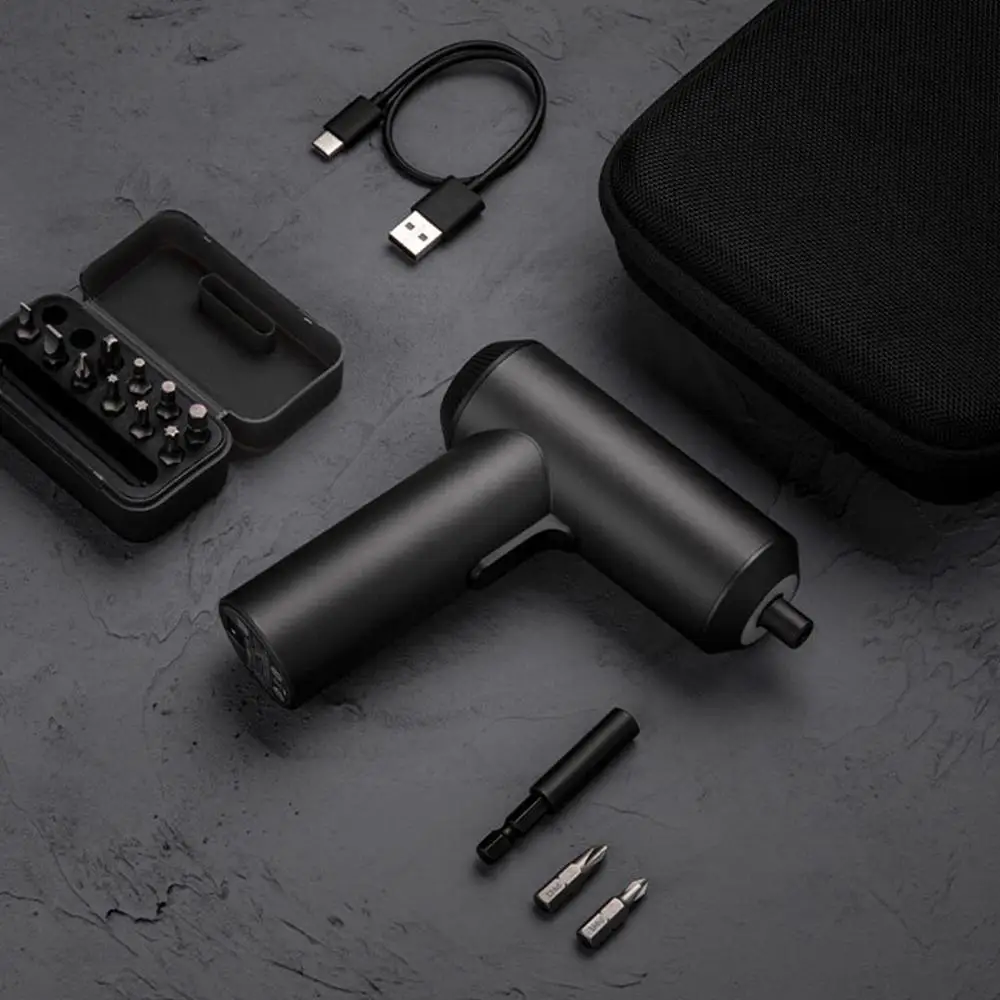 xiaomi mijia домашняя электрическая отвертка 5N. m большой крутящий момент PH1 H3 SL4 Набор отверток 12 шт. S2 бит 2000amh батарея 3,6 В