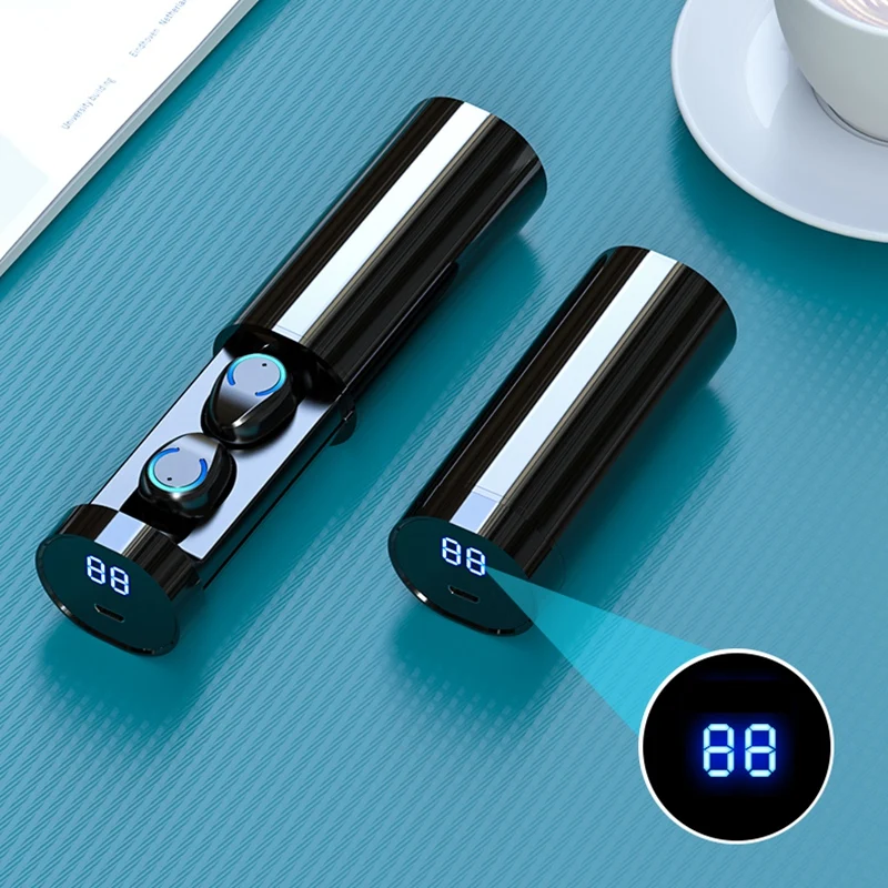F9 6 цилиндрические TWS беспроводные 3D Мини Bluetooth наушники 5 0 с двойным микрофоном