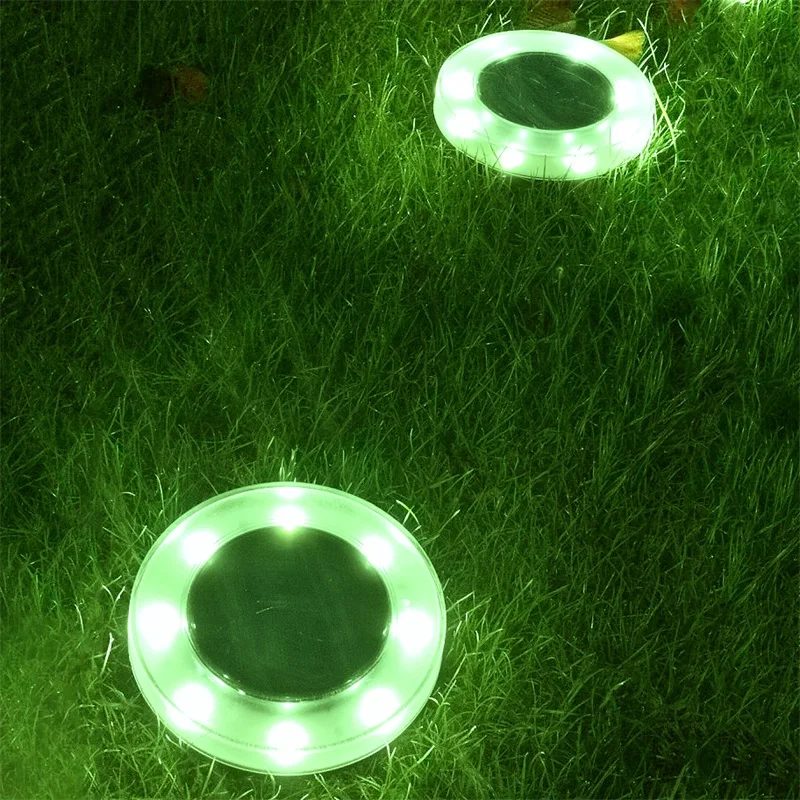 

8 LED Solar Power Lamp Ground Light Landscape Lawn Lamp Home Garden Outdoor Road Stairs 4 Colors Ground Floor Light