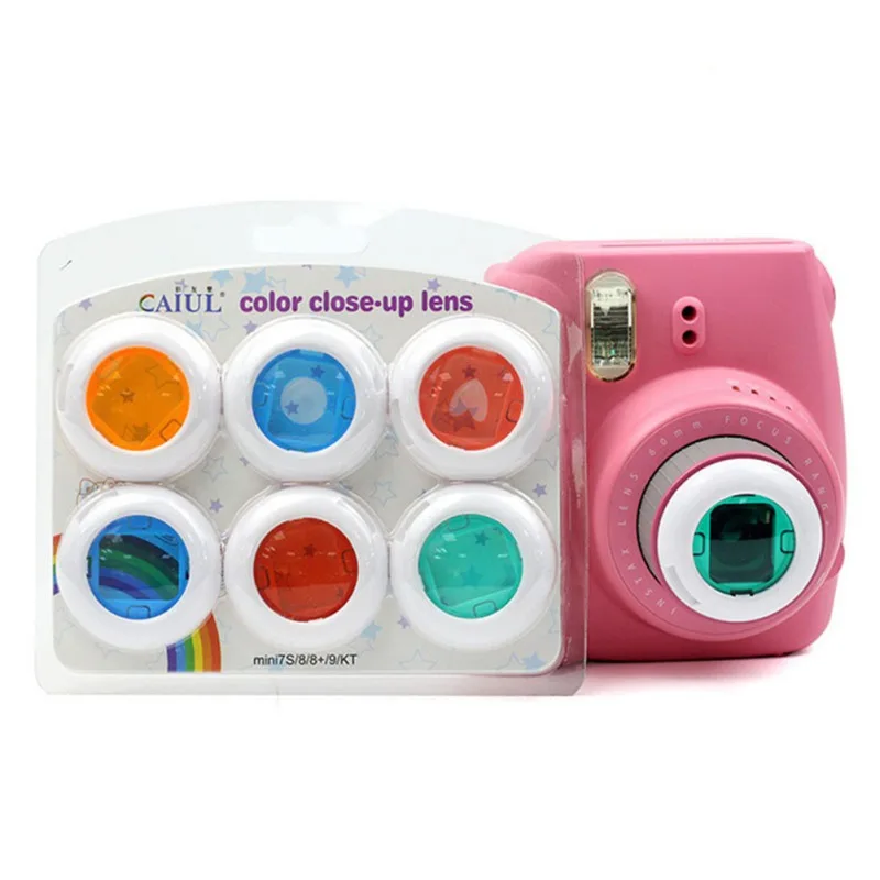 

Fashion Cute 4Pcs/6Pcs Colored Camera Lens Filter Set Special Effect Filter For Fujifilm Instax