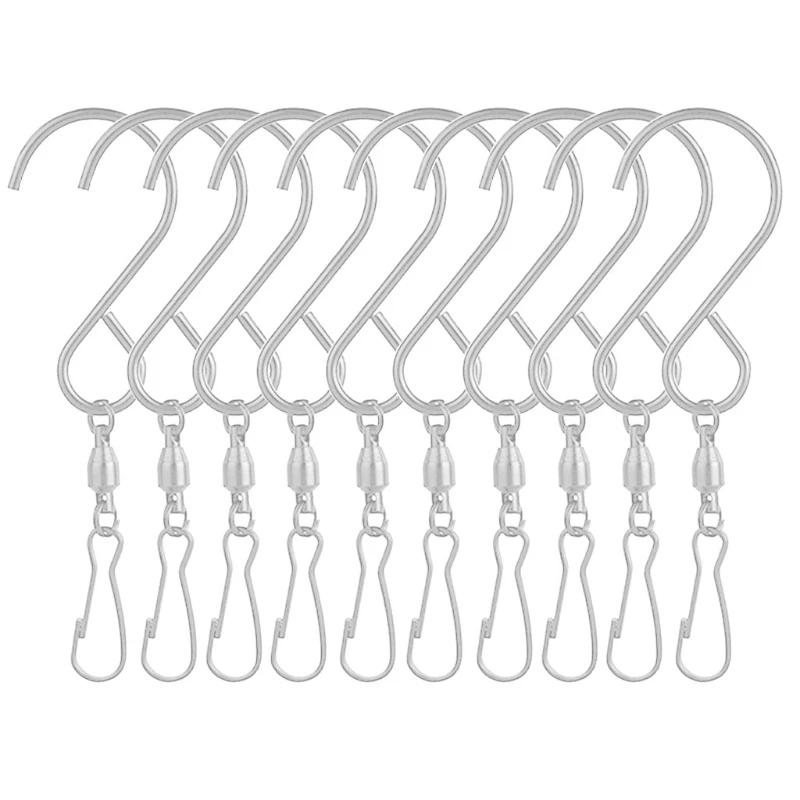 Muluo Lot De 20 Crochets De Suspension Pivotants, 360 Crochets Pour Suspendre Des Carillons éoliens, Des Torsades En Cristal, Des Cloches De Jardin, Des Fournitures De Fête