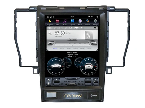 Китай хороший Tesla Android 8,1 навигация для TOYOTA Crown Camry 2012 Bluetooth радио gps Мультимедиа PX6 процессор вертикальный экран