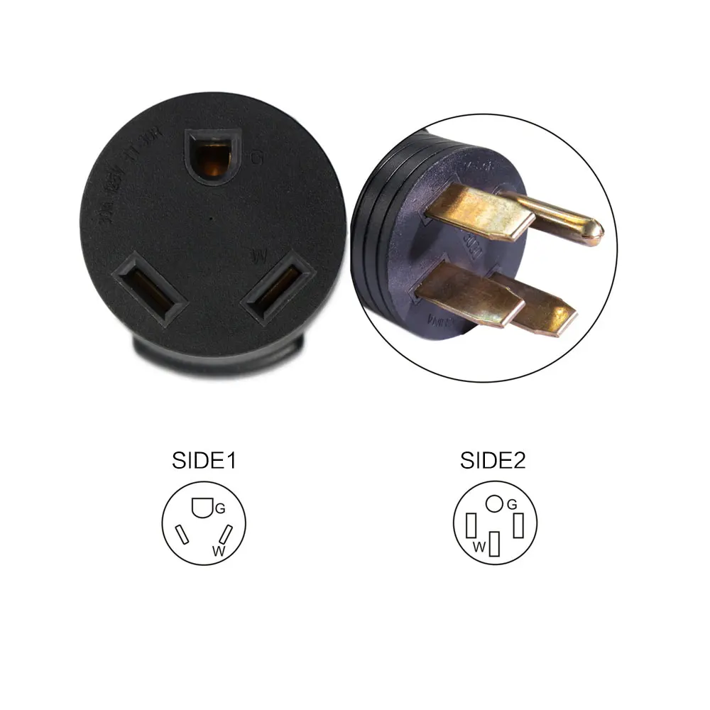 Iztoss 125-вольт 4 зубец генератор RV штекер Адаптер Twist для 50Amp мужчина к 30Amp гнездовой разъем