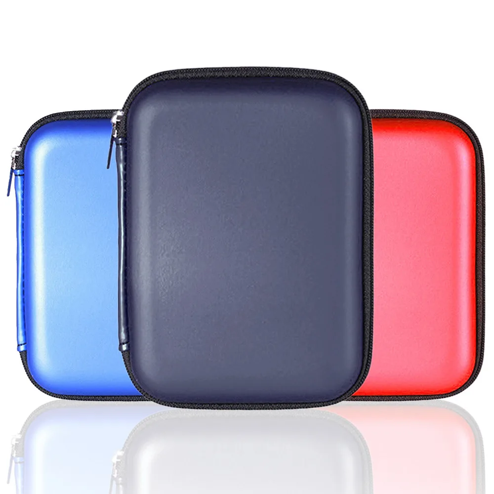 Bevigac Portable Protector 2.5 inch External Hard Drive Disk Case Bag PU Leather Protective 2.5&quot HDD Storage Cover Pouch Sleeve |