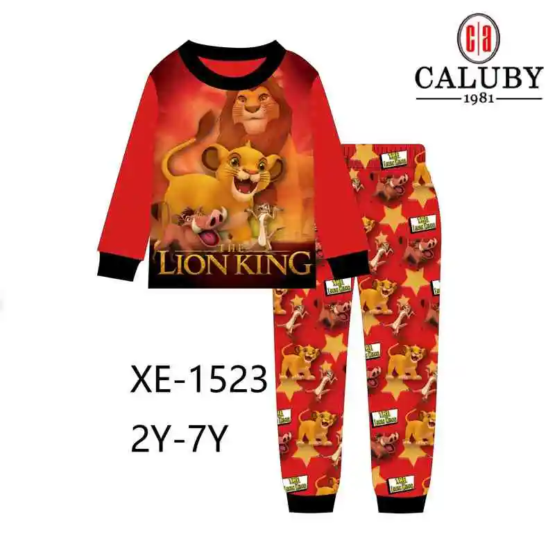 

Wholesale Boys Orange Lions Pajamas Sets 2018 Kids Night Light Clothes Children Spring Pyjamas Sets For 2-7Y XB-1523