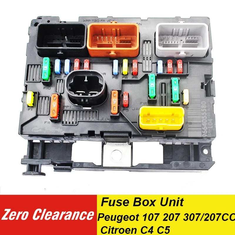 Блок предохранителей 96640 55780 55580 в сборе фотоблок 107 FH для Peugeot 207 307/207CC Citroen C4