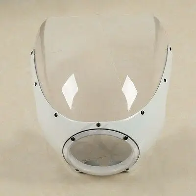 МОТОЦИКЛ ABS Кафе Racer 5 3/" фара обтекатель ветрового стекла для Harley Sportster XL Dyna - Цвет: Clear