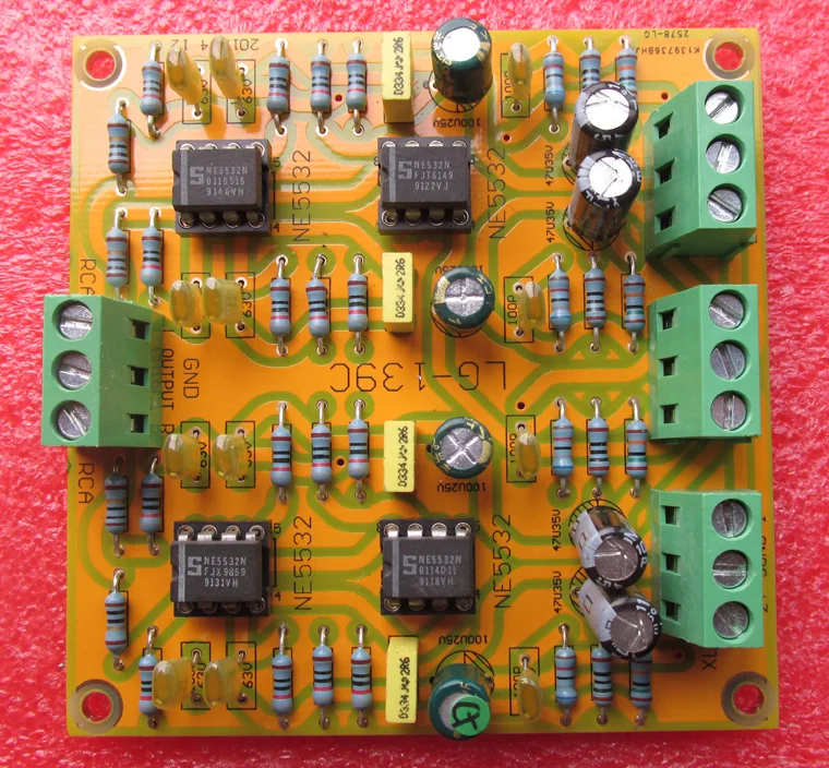 NE5532 сбалансированный XLR для одноконтурной RCA выходной платы Отличная производительность с ультра-низким искажением Dual 15V