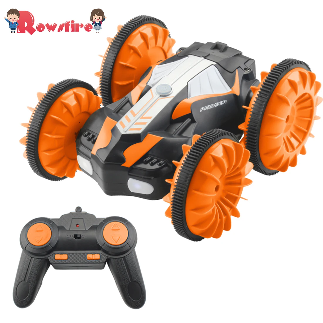 

TAAIW C10 2.4G Waterproof RC Car Amphibious Double-Sided Stunt Vehicle - Orange
